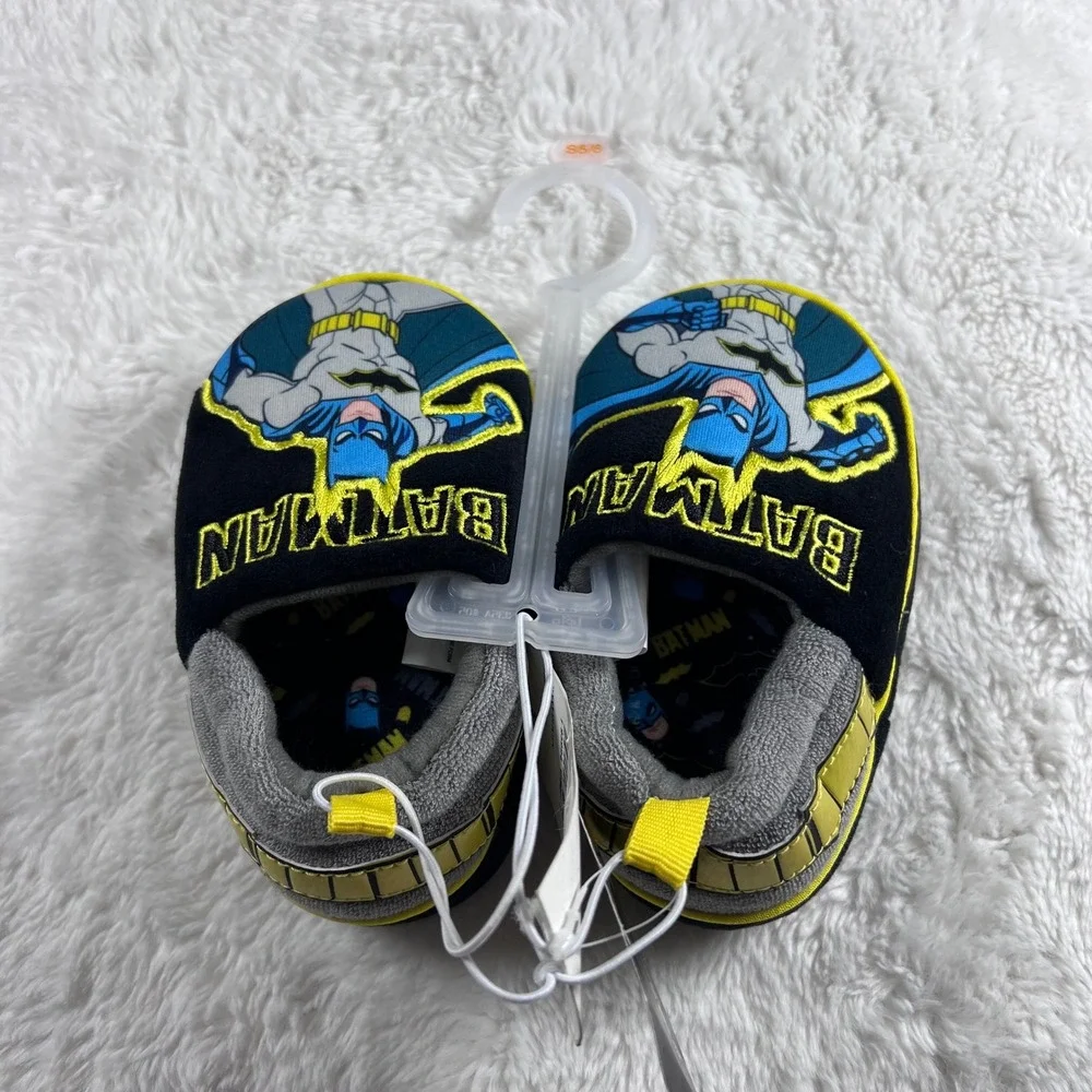 Kids Batman Slippers Toddler‎ Boys Size Size  5/6 Novelty Cartoon NWT